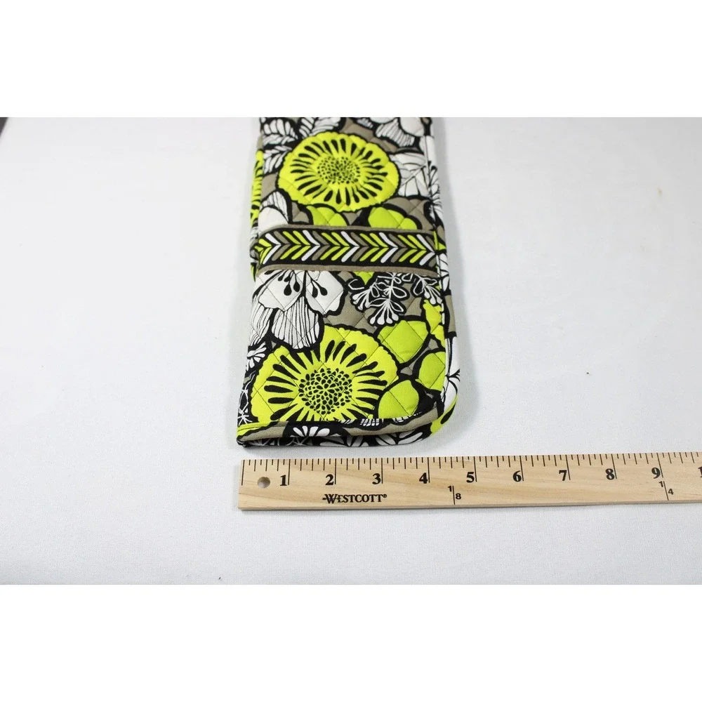 Vera Bradley Lemon Parfait Quilted Flat Iron Travel Case Eyeglass Pouch Floral